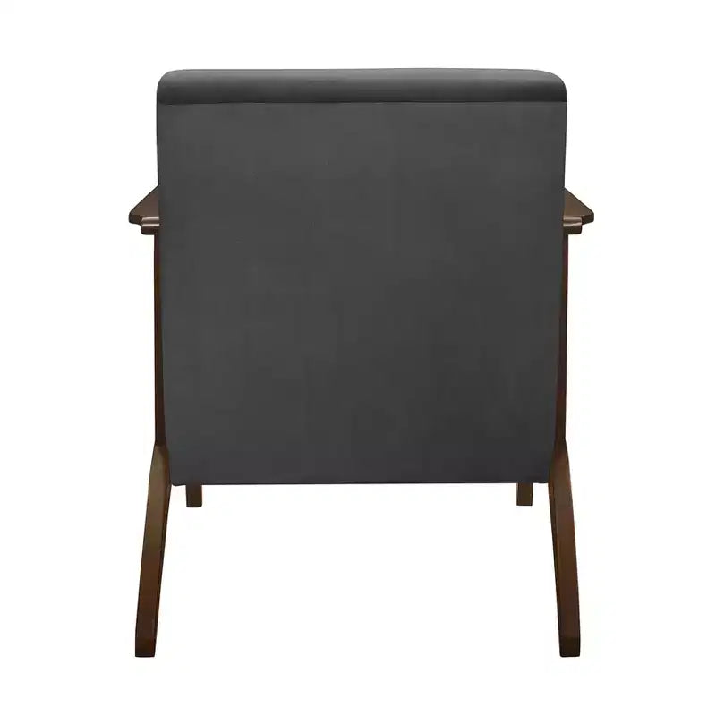 Poltrona Accent in velluto grigio-blu / grigio scuro, Posto singolo