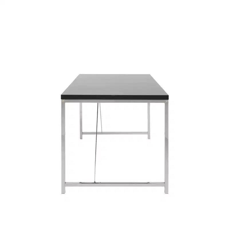 Scrivania Nera e Argento, Stile Minimalista Moderno, 1 Persona