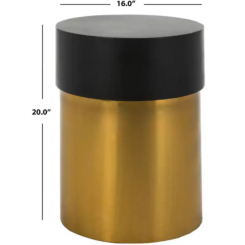 Tavolino rotondo in nero e oro – Stile moderno, singolo