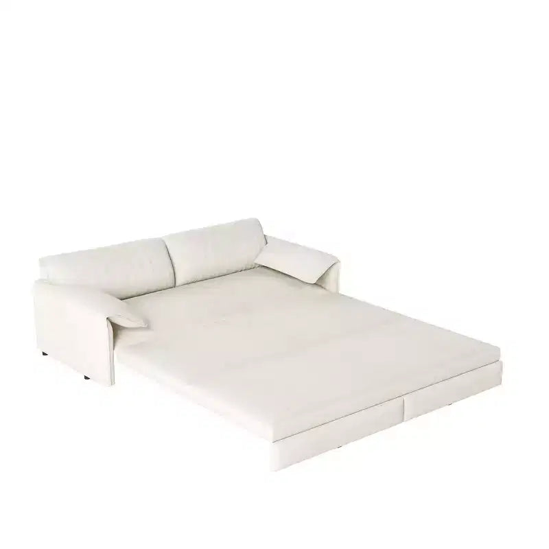 Divano letto e chaise longue convertibile 3-in-1 in velluto | Beige/Nero/Blu/Grigio/Verde/Rosa | 2 Posti