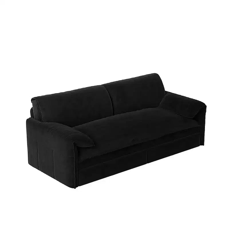 Divano letto e chaise longue convertibile 3-in-1 in velluto | Beige/Nero/Blu/Grigio/Verde/Rosa | 2 Posti