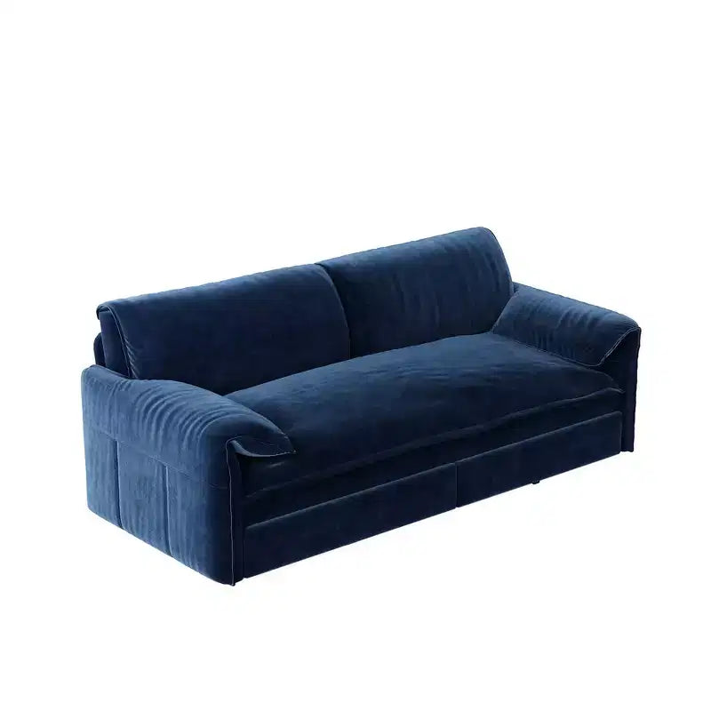 Divano letto e chaise longue convertibile 3-in-1 in velluto | Beige/Nero/Blu/Grigio/Verde/Rosa | 2 Posti