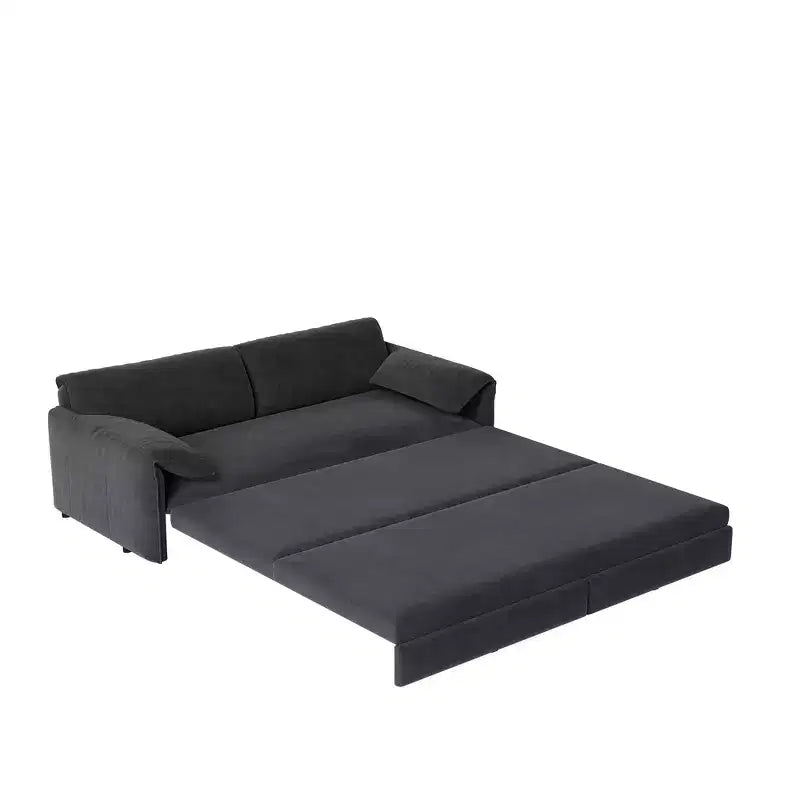 Divano letto e chaise longue convertibile 3-in-1 in velluto | Beige/Nero/Blu/Grigio/Verde/Rosa | 2 Posti