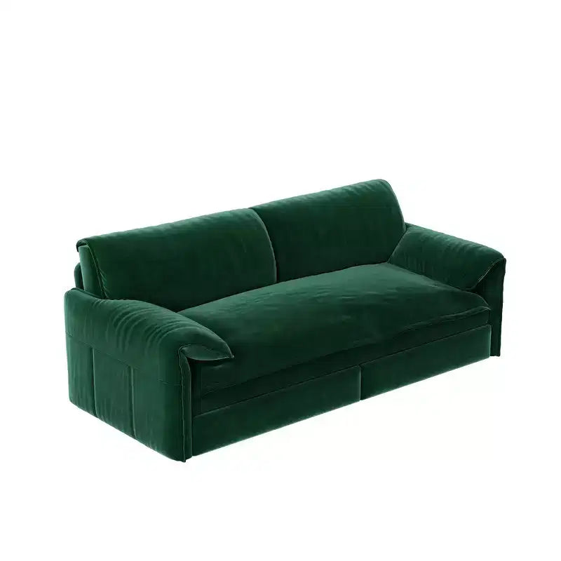 Divano letto e chaise longue convertibile 3-in-1 in velluto | Beige/Nero/Blu/Grigio/Verde/Rosa | 2 Posti