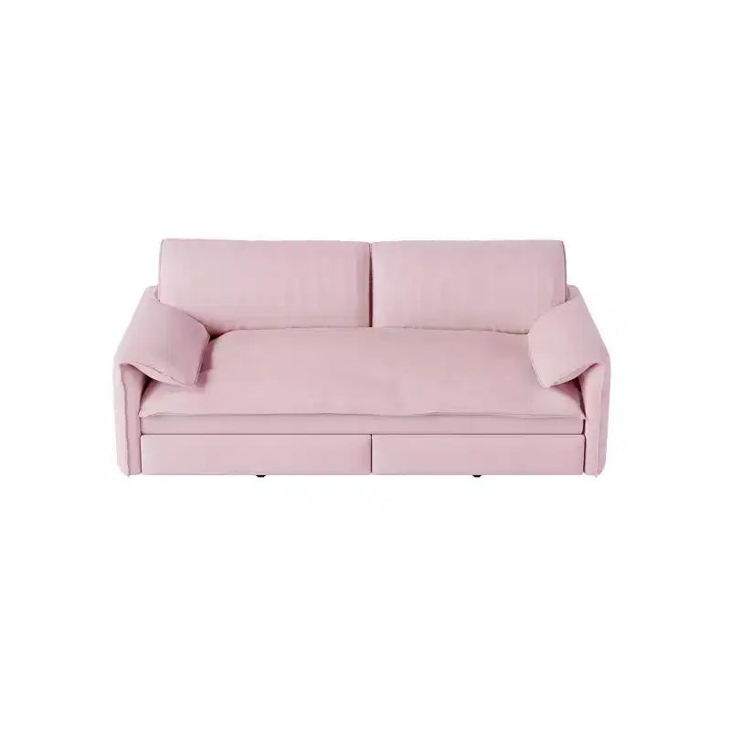 Divano letto e chaise longue convertibile 3-in-1 in velluto | Beige/Nero/Blu/Grigio/Verde/Rosa | 2 Posti