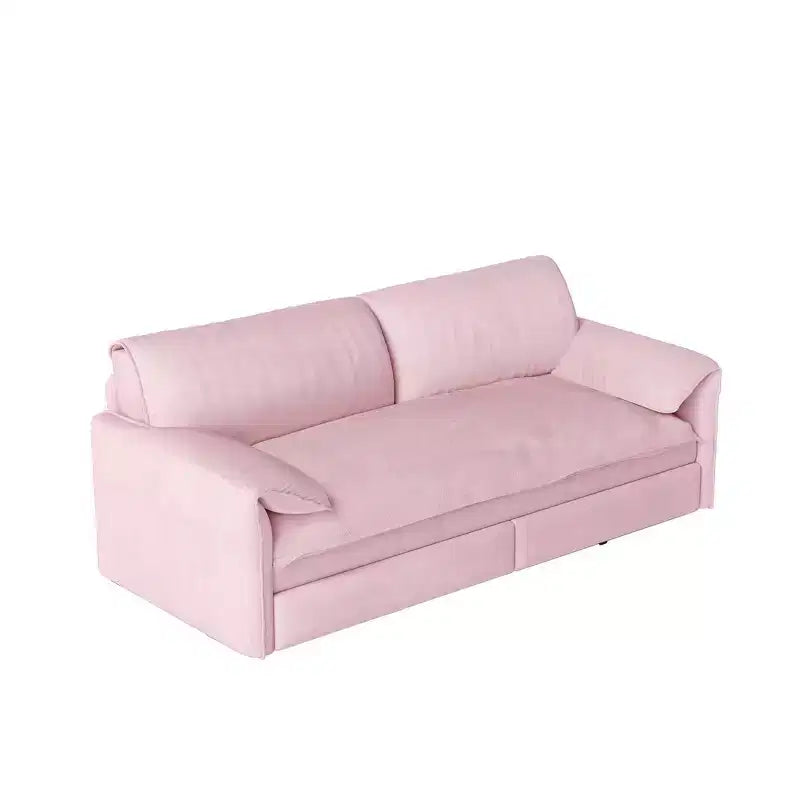 Divano letto e chaise longue convertibile 3-in-1 in velluto | Beige/Nero/Blu/Grigio/Verde/Rosa | 2 Posti