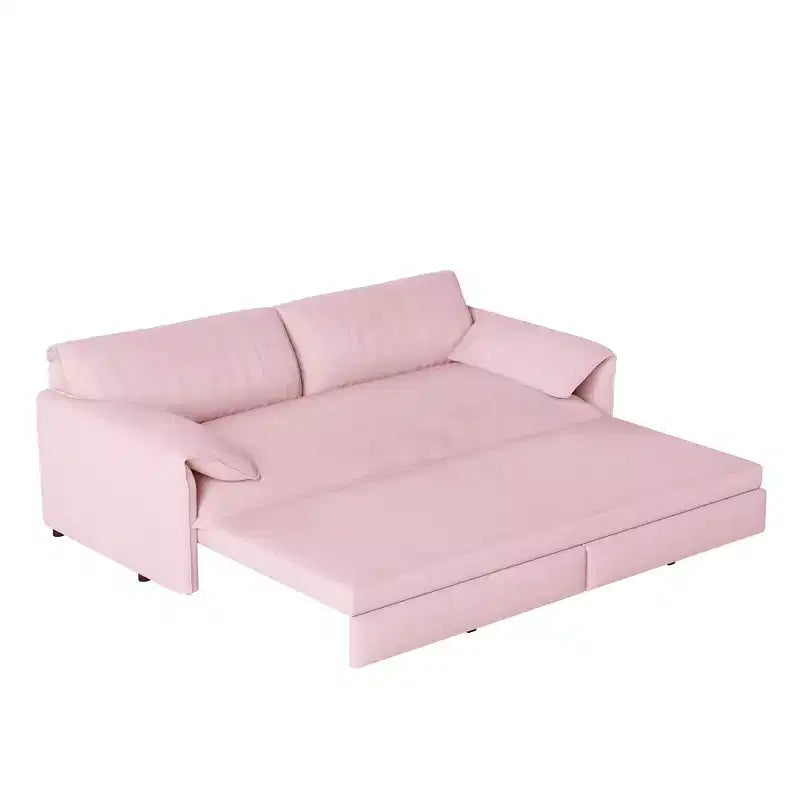 Divano letto e chaise longue convertibile 3-in-1 in velluto | Beige/Nero/Blu/Grigio/Verde/Rosa | 2 Posti