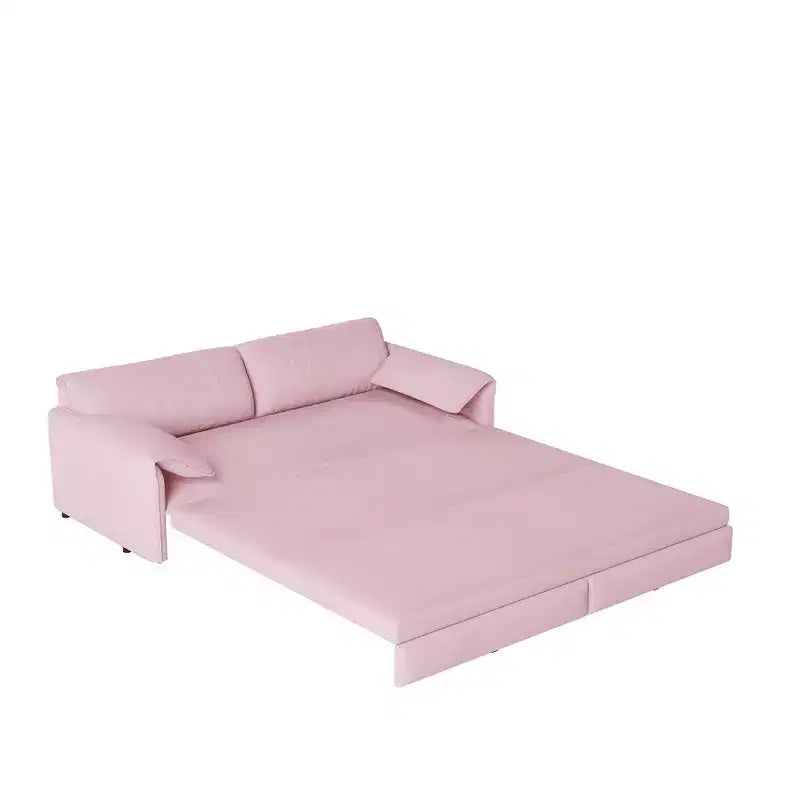 Divano letto e chaise longue convertibile 3-in-1 in velluto | Beige/Nero/Blu/Grigio/Verde/Rosa | 2 Posti