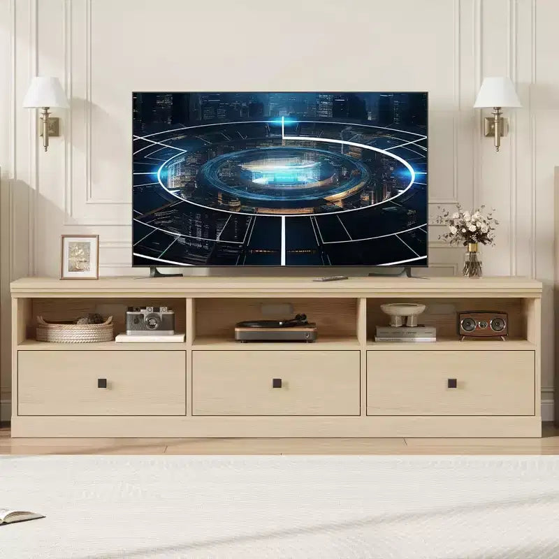 Mobile TV da 70", nero/naturale, adatto per TV fino a 75"