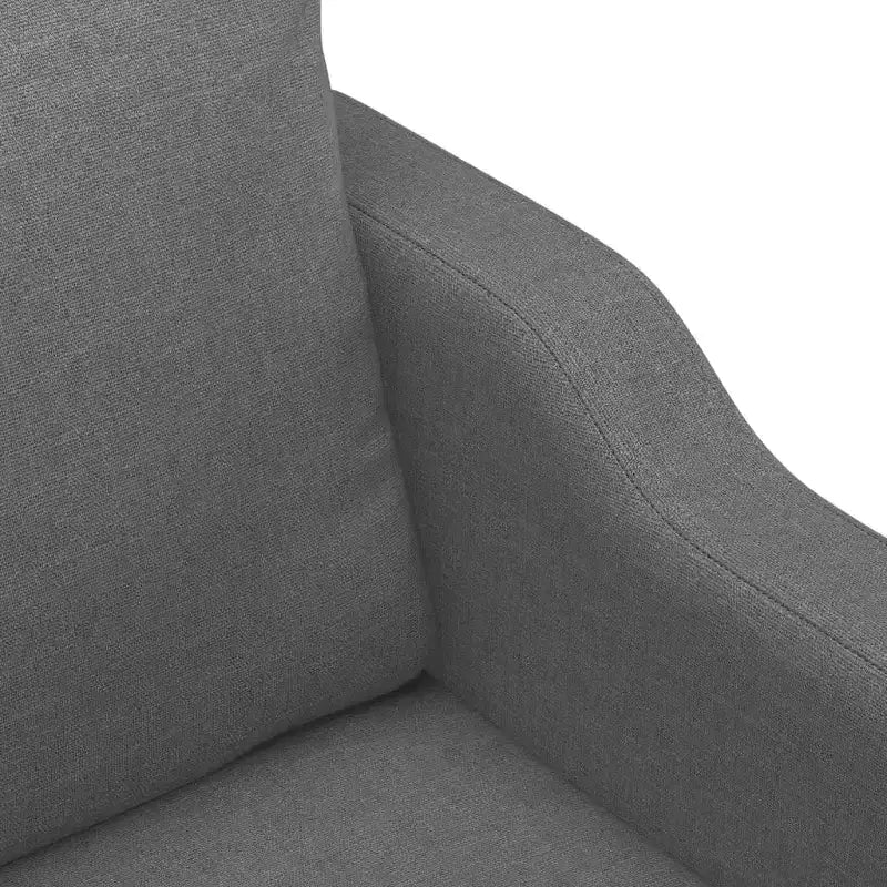 Dark Grey Upholstered Armchair, Metal Frame, Polyester Fabric, 1-Seat