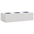 vidaXL Cabinet With Planter Box Light Grey Steel and Tempered Glass Medium
