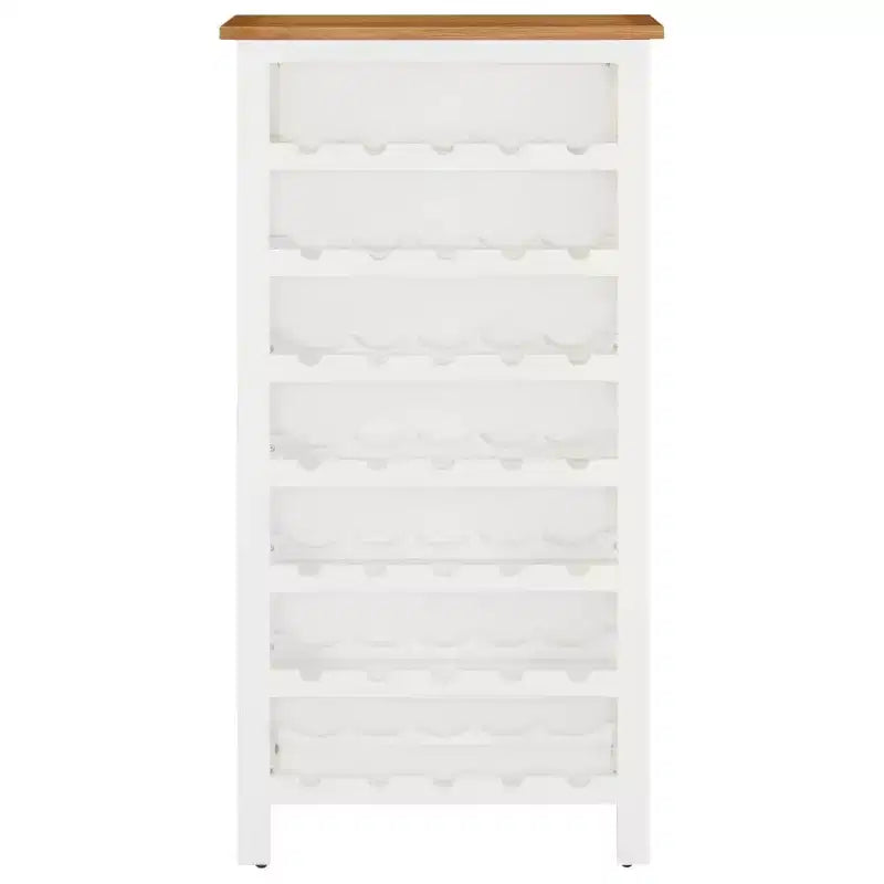 vidaXL Wine Cabinet Bottle Holder Floor Wine Cabinet Organizer Solid Oak Wood