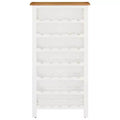 vidaXL Wine Cabinet Bottle Holder Floor Wine Cabinet Organizer Solid Oak Wood
