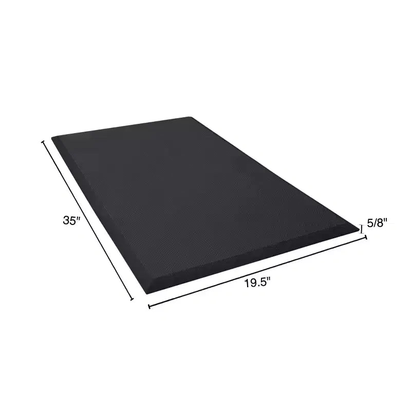 Tappetino Antifatica Nero per Scrivania Standing, Utente Singolo – 89 cm x 50 cm x 1,6 cm