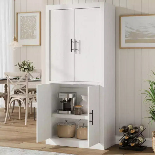 Tall Wooden Kitchen Pantry Cabinet for Dining, Living Room