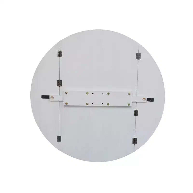 Tavolo da pranzo rotondo bianco con ante a ribalta da 42", per 2-4 persone