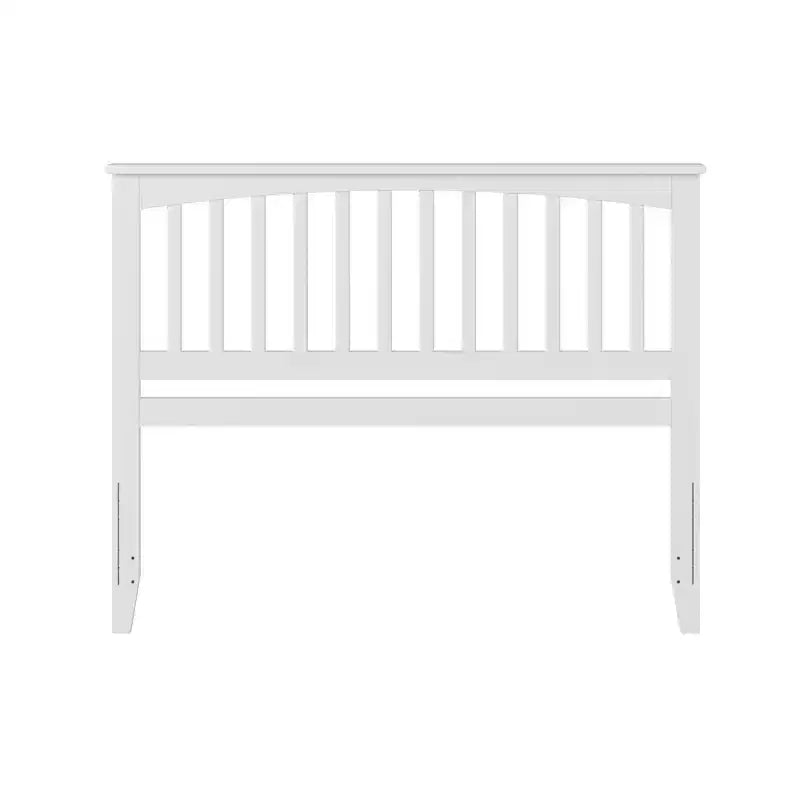Testiera bianca per letto Queen, stile Mission Spindle, letto singolo