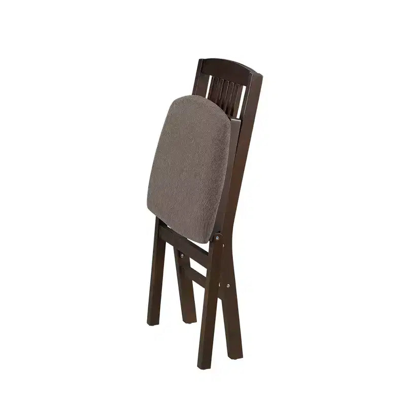 Sedia pieghevole marrone espresso, stile Mission, set da 2