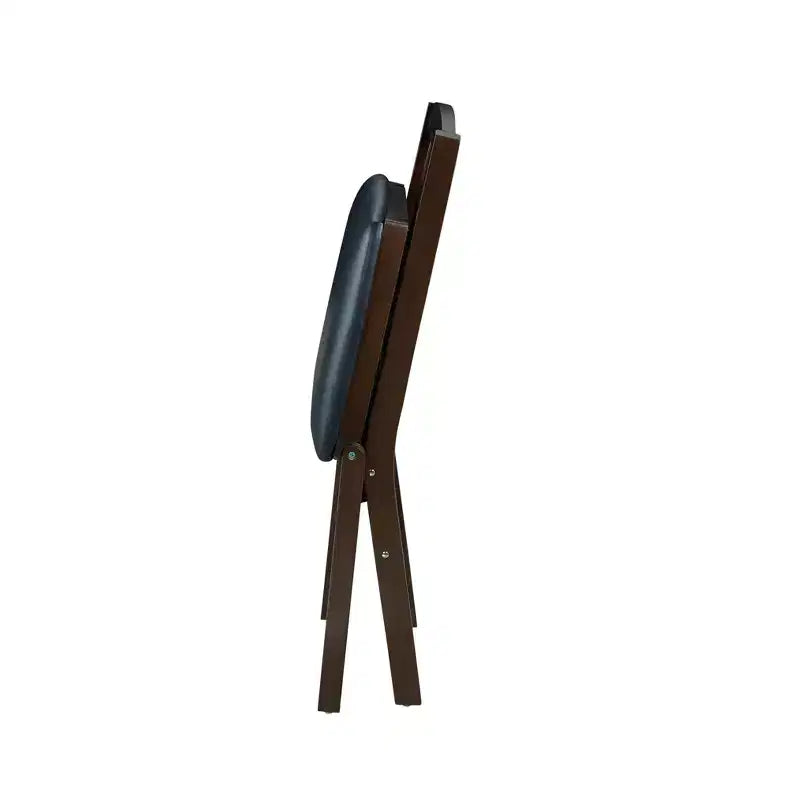 Sedia pieghevole marrone espresso, stile Mission, set da 2