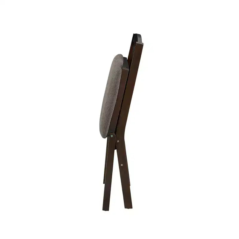 Sedia pieghevole marrone espresso, stile Mission, set da 2