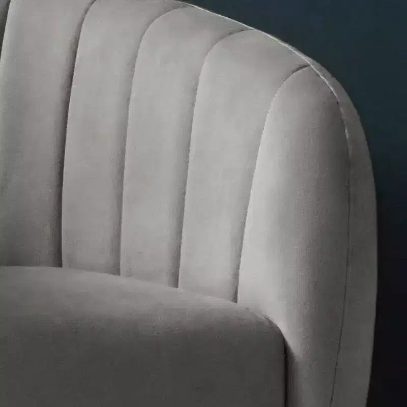 Poltrona a botte accentata in similpelle nera/marrone con canali – 1 posto