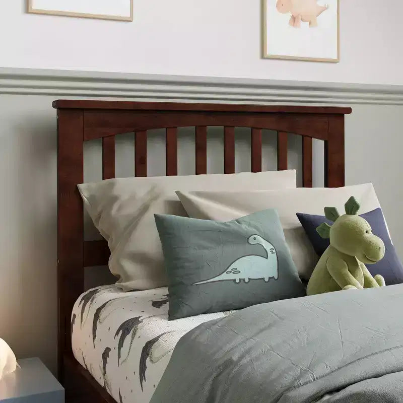 Testata per letto singolo a fusi, colore Espresso/Bianco/Noce/Grigio