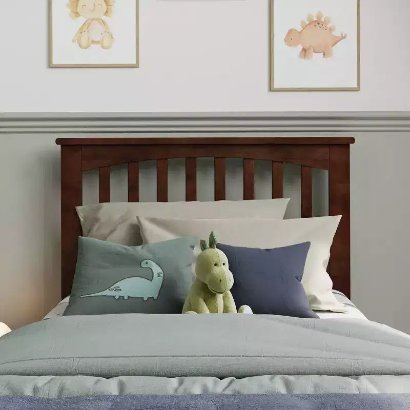 Testata per letto singolo a fusi, colore Espresso/Bianco/Noce/Grigio
