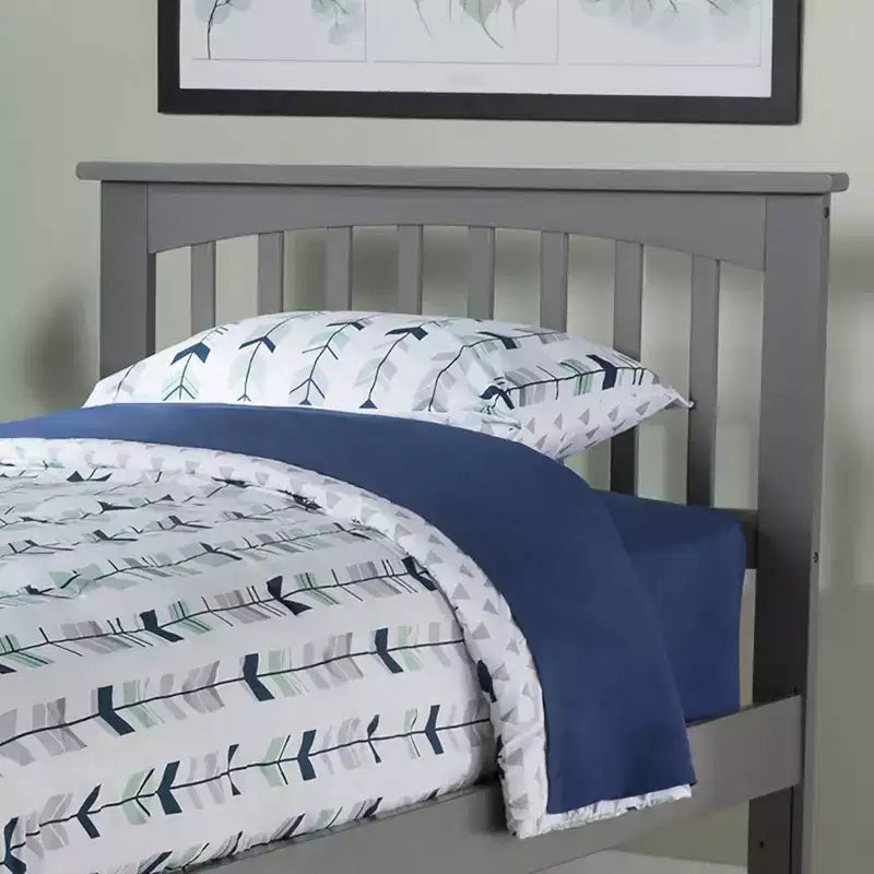 Testata per letto singolo a fusi, colore Espresso/Bianco/Noce/Grigio