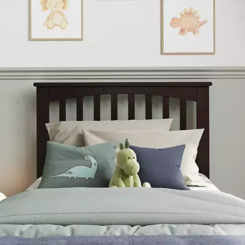 Testata per letto singolo a fusi, colore Espresso/Bianco/Noce/Grigio